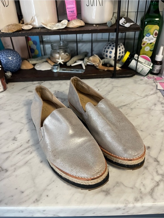 Crown Vintage Shoes - Silver/gold  Slip-On Crown Vintage Espadrille Loafers Womens 8
